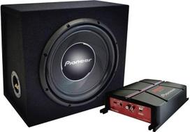 PIONEER GXT-3730B - 30 cm korpusinis žemų dažnių garsiakalbis ir 2 kanalų stiprintuvas, 1400 W maksimali galia, 30 cm ilgio Impp membrana, juodas