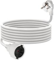 Prailginimo kabelis 10 m IP44 Kabelių prailgintuvai su apsauginiu kontaktiniu kištuku Schuko prailgintuvas 16 A/250 V, baltas, H05VV-F 3G 1,5 mm²