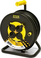 Profesionalus elektros kabelių ritė, 4 lizdai ir "Schuko" kištukas, H07RN-F3G2.5MM2, 40M, GS (TÜV), IP44