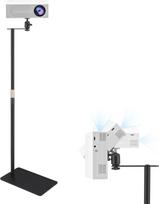 Projektoriaus stovas, reguliuojamo aukščio 30-130 cm, pasukamas 360° kampu, iki 5 kg apkrovos, projektoriaus stovas su aukštos kokybės anglinio plieno plokšte, skirtas prezentacijoms, namų kinui