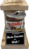 Pusbrolio "Nutella" dovana - geležinis atsarginis šaukštas "Nutella" - originalus juokingas dovanų rinkinys "Nutella" mėgėjams - Tekstas: Geriausias pasaulio pusbrolis.