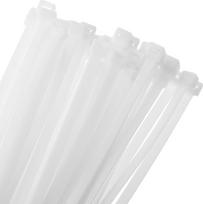 QUARKZMAN 50 savaime užsidarančių kabelių raiščių, baltos spalvos, 650 mm/26 x 10 mm/0,4 colio įkrovimo kabelis, kabelių raiščiai, sandarūs, skirti kabelių valdymui, kabelių apsaugai, 80 kg/176 lb tempimo stiprumo kabelių raištis