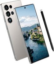 R24 Ultra "Android" išmanusis telefonas 8GB + 256GB, 108MP kamera, 7000 mAh baterija, 10 branduolių procesorius, po ekranu esantis pirštų atspaudas ir rašiklis (pilka)