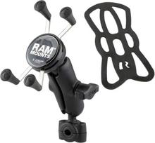 RAM-B-408-37-62-UN7 RAM® Torque™ 3/8" - 5/8" skersmens mini bėgio pagrindas su 1" rutuliuku, standartine svirtimi ir X-Grip rankena