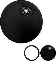 Rašomasis stalas Grommet 80mm metalinis kabelis Grommet PC kompiuterio laidų kabelis Grommet rašomojo stalo paviršiaus skylių dangteliai juodi