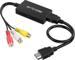 RCA ir HDMI adapteris 1080P, AV HDMI adapteris, stabilus perdavimas, AV ir HDMI adapteris, sinchroninis garso ir vaizdo perdavimas, AV ir HDMI nešiojamiesiems kompiuteriams, monitoriams, televizoriams, projektoriams