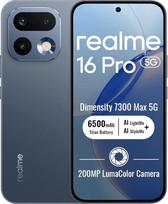 realme 16 Pro 5G išmanusis telefonas 8+256GB, akmenukų pilkos spalvos, 6,78 colių AMOLED ekranas, 144 Hz, "MediaTek Dimensity 7300 Max", 200 MP galinė kamera su OIS, 50 MP priekinė kamera, 6500 mAh baterija su 80 W įkrovimu, eSIM, IP69