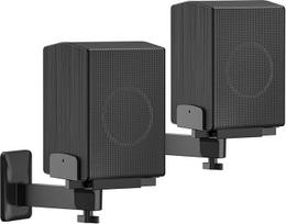 Reguliuojami garsiakalbių laikikliai, skirti daugumai lentynos garsiakalbių - dvigubi šoniniai garsiakalbių sieniniai laikikliai "Klipsch", "Bose", "Edifier", "Yamaha", KRK erdvinio garso garsiakalbiams, 2 vnt.