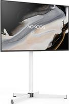 Reguliuojamo aukščio TV stovas, TV stovas su X formos metaliniu pagrindu, 32-65 colių televizorių grindų stovas, iki 40 kg, maks. VESA 600 x 400 mm