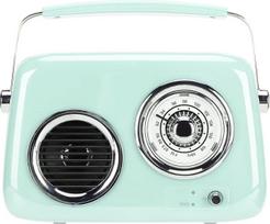 Retro FM radijo garsiakalbis, nešiojamasis rankinis radijo garsiakalbis, "HiFi" stereofoninis garsas, "Bluetooth 5.0", rankinis reguliavimas (mėtų žalia)