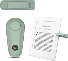 RF Fernbedienung zum Lesen für Kindle Paperwhite Oasis Scribe,Seitenwenden für Phone, iOS Android Tablets, Fernbedienung Phone, Kamera Videoaufzeichnung (Grün kleiner Clip)