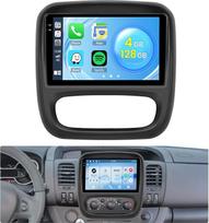 Roinvou 4+128G Android 15 automobilinis radijas Opel Vivaro B/Renault Trafic/Fiat Talento/Nissan NV300 Carplay Android Car, 9 colių automobilinis radijas su jutikliniu ekranu ir GPS navigacija Bluetooth EQ WiFi RDS FM SWC