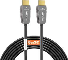 RUIPRO 8K CL2 HDMI šviesolaidinis kabelis, 15 m, sertifikuotas HDMI 2.1, itin didelės spartos, 48Gbit/s, 8K @ 60Hz, 4K @ 120Hz, dinaminis HDR, eARC, Dolby, HDCP 2.2/2.3, suderinamas su PS5, "Xbox", televizoriumi, projektoriumi, AVR