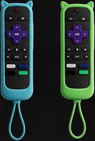 Schutzhülle kompatibel mit Roku TV-Fernbedienung, Silikon-Schutzhülle mit niedlichen Katzenohren (leuchtet im Dunkeln)