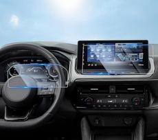 SHAOHAO Suderinama su Nissan Qashqai J12 e-Power/Juke 2024/X-Trail T33 2023 2024 2025 2026 (12,3 colių Navi + 12,3 colių Cockpit) GPS ekrano apsauga atspari įbrėžimams 9H nissan Qashqai J12