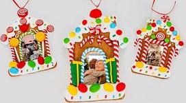 SHATCHI Kalėdų eglutė kabo dekoruota saldainiais Candy Cane Personalizuotas nuotraukų rėmelis Kalėdų eglutė Sienų dekoracijos Namų dekoracijos ornamentai 3 rinkiniai 11x7cm