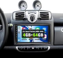 SIXWIN 4+64G Android 15 automobilinis radijas "Mercedes Benz Smart Fortwo" 2005-2010 m. su "Carplay"/"Android Car"/"Mirrorlink", 9 colių HD jutiklinis ekranas su WiFi/GPS/FM/RDS/Bluetooth 5.0/32EQ/Valdymo vairas