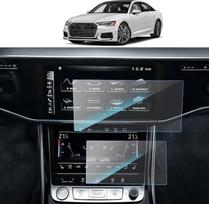 SKTU Ekrano apsauga, suderinama su "Audi A6 / A7 C8 2019-2023 2024" navigacijos GPS ekrano apsauga, atspari įbrėžimams (MMI 10,1 colio + priekinis klimato 8,6 colio)