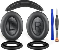SOULWIT "Bose SoundTrue Around-Ear II" (Sound True AE2) ausinių pakaitinis rinkinys, ausų pagalvėlės + galvos juosta + silikoninis apsauginis dėklas