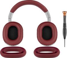 SOULWIT Ausų pagalvėlės + ausinių juosta Galvos juosta + dangtelis Silikono pagalvėlės dangtelio apsauga, "Audio Technica ATH M40, M40X" ausinių atsarginis rinkinys, atsarginės ausinių pagalvėlės ir ausinių pagalvėlės remonto dalis