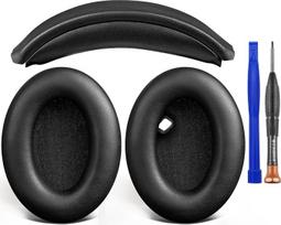 SOULWIT Ausų pagalvėlės + ausinių juosta, "Sony WH-1000XM4" (WH1000XM4) ausinių per ausis keitimo rinkinys, atsarginės ausinių pagalvėlės ir ausų pagalvėlės remonto dalis