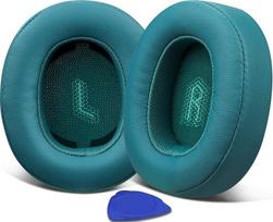 SOULWIT pakaitiniai ausų įdėklai JBL E55BT ausinėms per ausis Pakaitiniai įdėklai su minkštesne proteino oda (žali)
