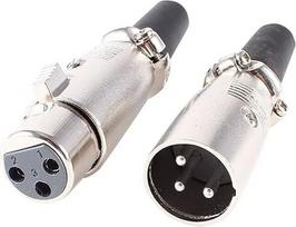 sourcingmap® Pair 3 terminalų XLR garso adapterio vyriška moteriška jungtis mikrofono MIC kabeliui