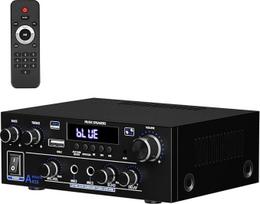 Stereofoninis garso stiprintuvas 2 kanalų 1000W "Bluetooth" 5.3A TPA3116 lustinis HiFi stiprintuvas dviem 50W x 2 8" garsiakalbiams USB/FM/Mikrofonas televizoriui, namams ar automobiliui (AK55)