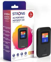 Stiprus mobilusis WiFi maršrutizatorius su SIM kortele, 4G LTE CAT4 150Mbps DL, nešiojamasis WiFi prieigos taškas kelionėms, spalvotas ekranas, galima prijungti iki 10 įrenginių, 2100 mAh baterija veikia 8 valandas, USB-C prievadas (150CD)