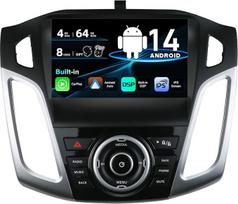 SXAUTO Android 14 automobilinis radijas "Ford Focus" (2012-2017 m.) - Belaidis "CarPlay" Android automobilis - 4G + 64G - Kamera + mikrofonas - DAB vairo valdymas Dviejų juostų WiFi 360 Cam Bluetooth - 2 DIN IPS 9 colių