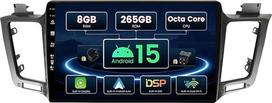 SXAUTO ¦8G+256G¦ Android 15 IPS automobilinis radijas "Toyota RAV4" (2013-2018 m.) - Integruotas "Carplay"/"Android Car"/"DSP" - Kamera + MIC - DAB valdymas vairu Greitas įkrovimas 360-CAM WiFi Bluetooth - 2 DIN 10,1 colių