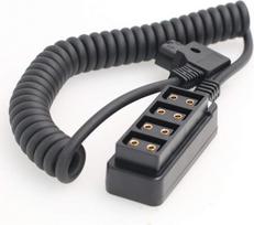 SZRMCC D-Tap Male to 4-Port D-Tap Female Hub Splitter Suvyniotas kabelis, skirtas ARRI RED kameroms Monitor Performance (suvyniotas kabelis)