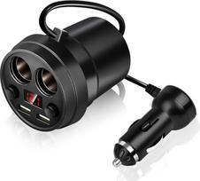 Taurės laikiklis Automobilinis įkroviklis Dvigubas USB realaus laiko įtampos stebėjimas 3,1 A greitasis įkrovimas Cigarečių žiebtuvėlis Telefonas Planšetinis kompiuteris