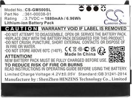 TCTK baterija 1880 mAh Suderinama su [Garmin] Aera 500, Aera 510, 550, 560, Nuvi 500, Nuvi 510, 550, Zumo 220, Zumo 600, 650, 660, 660LM Pakeičia 010-11143-00, 361 -000 FBA
