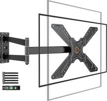 Televizoriaus laikiklis Schwenkbar für 32-75 Zoll Fernseher, 180° Drehung von Querformat zu Hochformat Ecke TV Halter mit 850mm Langem Arm, Fernseher Halterung für die Wand VESA 600x400mm bis zu 50kg