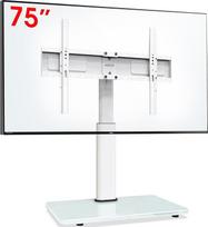 Televizoriaus stovas 900 mm aukščio, skirtas 32-55 65 75 colių televizoriams Pakreipiamas pasukamas reguliuojamo aukščio televizoriaus stovas Universalus televizoriaus stovas Max VESA 600 x 400 mm 45 kg (baltas)