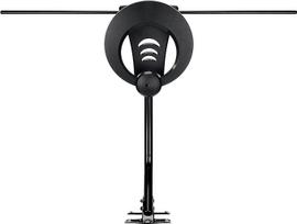 Tiesioginės antenos "ClearStream 1MAX" vidinė lauko TV antena, UHF VHF, daugiakryptė, 40+ mylių diapazonas, UHD 4K, "Nextgen TV" - su 20 colių stiebu (juoda)