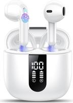 TIMU "Bluetooth" ausinės Belaidės "Bluetooth 5.4" ausinės su 4 ENC triukšmą slopinančiais mikrofonais, baltos spalvos