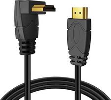 TNP 4K HDMI kabelis dešiniuoju 270 laipsnių kampu (6 pėdų) - juodas, greitas, 18GBP HDMI kabelis 4K 60Hz HDR 2K 2160p 1080p 1440p 3D ARC/eARC Ethernet, skirtas vaizdo žaidimams Xbox One X PS 4 Pro ir Apple TV HDTV