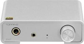 TOPPING DX1 DAC ausinių stiprintuvas, AK4493S XU208 DSD256 USB DAC HiFi garso mini stalinis dekoderis RCA/6,35 mm/3,5 mm ausinių išvesties DAC stiprintuvas su dideliu žemo stiprinimo koeficientu, sidabrinės spalvos