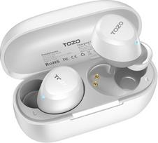 TOZO A1 "Bluetooth" ausinės, belaidės "Bluetooth 5.3" ausinės su programėlės valdymu, 32 valandų trukmės aukščiausios kokybės garsas, IPX5 vandeniui atsparios belaidės ausinės mažoms ausims, baltos spalvos