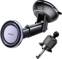 UGREEN "MagSafe" laikiklis automobilyje 2 in 1 mobiliojo telefono laikiklis automagnetas automobilyje 360° kampu pasukamas automobilinis mobiliojo telefono laikiklis automobilio ventiliacija ir siurbtukas, suderinamas su "iPhone 17/16/15/14/13/12 Pro Max