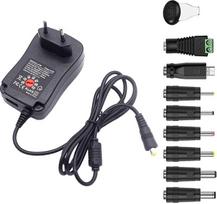 Universalus adapterio maitinimo šaltinis, nuo 220 V iki 6 V, 9 V, 12 V, 15 V, 18 V, 24 V, reguliuojamas nuolatinės srovės įkrovimo adapterio perjungimas 41 W, 5 V/2,1 A, skirtas WLAN adapterio elektronikai (8 pasirenkami adapterio antgaliai)