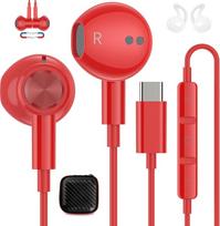 USB C ausinės "Samsung Galaxy A56 A16 A17 A26 S26 OnePlus 15R Honor 400 Lite Redmi Note 15 Pro+ Magnetinės stereofoninės C tipo ausinės su kabeliu iPhone 17 16 15 Pro Max 16e Pixel 10