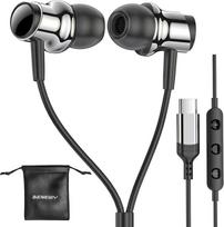 USB C ausinės "Samsung S25 S24 S23 FE S22 Ultra A16 A55 A54 Laidinės ausinės Magnetinės C tipo ausinės su mikrofonu Garsumo valdymas Stereo triukšmo slopinimas iPhone 16 15 Pro Max Plus