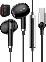 USB C ausinės iPhone 16 15 Pro Max Samsung Galaxy A16 5G A55 A35 S24 FE A34 A54 A53 C tipo ausinės su mikrofonu HiFi stereofoninės USB C ausinės į ausis Xiaomi 14T 13 Pixel 9 Pro 8a One