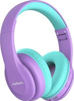 Vaikiškos "Bluetooth" ausinės, belaidės vaikiškos ausinės per ausis su 85/94 dB garsumo riba, 60 valandų veikimo laikas, "Bluetooth 5.3", įmontuotas mikrofonas, violetinės spalvos