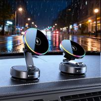 Vakuuminis magnetinis mobiliojo telefono laikiklis automobilyje Magsafe automobilio laikiklis, 15 W mobiliojo telefono laikiklis automobilyje Magnetas, 360° pasukamas automobilyje / veidrodyje, magnetinis telefono laikiklis "iPhone" ir "Android