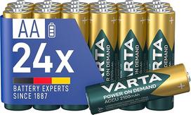 VARTA AA įkraunamos baterijos, 24 vnt., 2100 mAh Ni-MH baterijos, iš anksto įkrautos, paruoštos naudoti [išskirtinis "Amazon" pasiūlymas]