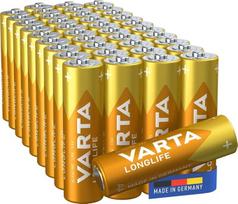 VARTA baterijos AA, 40 v talpos, skirtos nuotolinio valdymo pultams, radijo imtuvams, laikrodžiams, pagamintos Vokietijoje